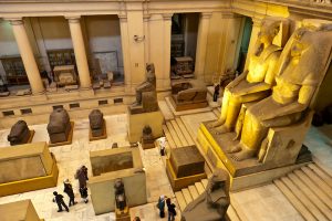 Interior view of the Egyptian Museum, Cairo, Egypt